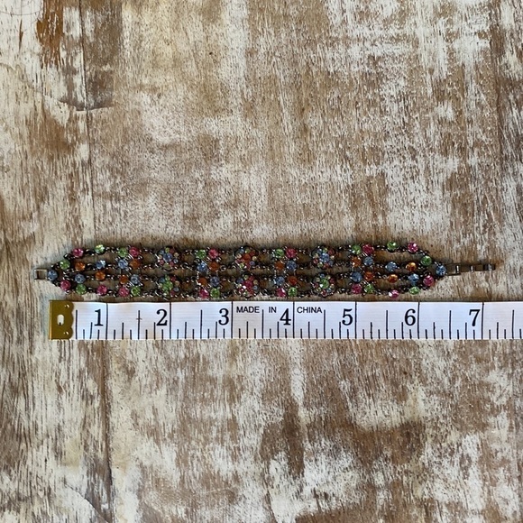 Crystal bracelet with rosettes vintage style silver - Picture 5 of 5